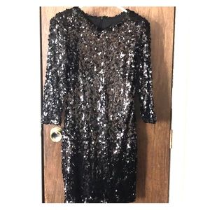 Black Sequin Dress